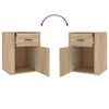 vidaXL Mesita de noche madera contrachapada roble sonoma 50x36x60 cm