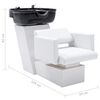 vidaXL Silla lavacabezas con lavabo cuero sint&eacute;tico 129x59x82 cm