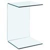 vidaXL Mesa auxiliar de vidrio templado 40x40x60 cm