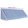 vidaXL Toldo para bar 400x120 cm azul y blanco