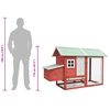vidaXL Gallinero madera maciza de pino y abeto rojo 170x81x110 cm