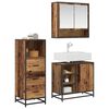 vidaXL Juego de muebles de ba&ntilde;o con caj&oacute;n 3 pcs Madera Vieja