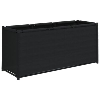 vidaXL Caja de almacenaje tela negra 105x34,5x45 cm