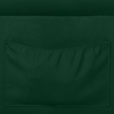 vidaXL Silla reclinable de tela verde oscuro