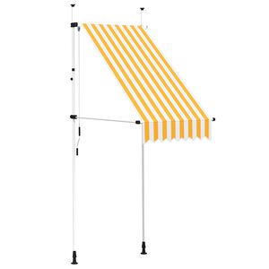 vidaXL Toldo manual retr&aacute;ctil 100 cm naranja y blanco a rayas
