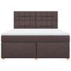 vidaXL Cama box spring con colch&oacute;n tela marr&oacute;n oscuro 180x200 cm