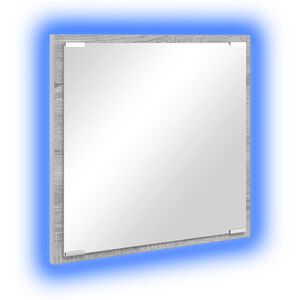 vidaXL Espejo de ba&ntilde;o LED Gris Sonoma 40 x 37 x 8.5 cm