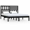 vidaXL Estructura de cama madera maciza de pino negro 120x200 cm