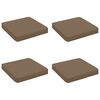 vidaXL Cojines de Asiento de 4 Piezas VUGHT 4 pcs 100% Poli&eacute;ster Topo
