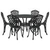 vidaXL Conjunto de Comedor de Jard&iacute;n 7 pcs Negro Aluminio