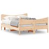 vidaXL Estructura de cama sin colch&oacute;n madera maciza de pino 135x190 cm
