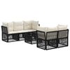 vidaXL Conjunto de sof&aacute;s de jard&iacute;n 6 uds. Negro 55 x 55 x 37 cm