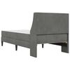 vidaXL Estructura de cama con colch&oacute;n Gris oscuro 80 x 200 cm