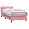 vidaXL Cama box spring con colch&oacute;n terciopelo rosa 90x210 cm