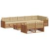 vidaXL Conjunto de sof&aacute;s de exterior con coj&iacute;n 9 pcs Natural y Beige