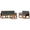 vidaXL Conjunto de sof&aacute;s de exterior 6 pcs Natural y Antracita