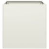 vidaXL Jardinera de acero laminado en frío blanco 40x40x40 cm