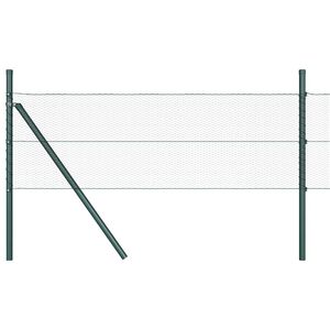 vidaXL Poste de Valla Gris 100 x 0,5 m (malla de 13 mm) Acero y PVC