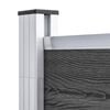 vidaXL Set de paneles de valla WPC negro 1138x(105-186) cm