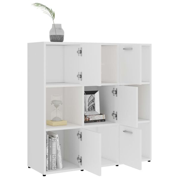 vidaXL Estanter&iacute;a librer&iacute;a madera contrachapada blanco 90x30x90 cm