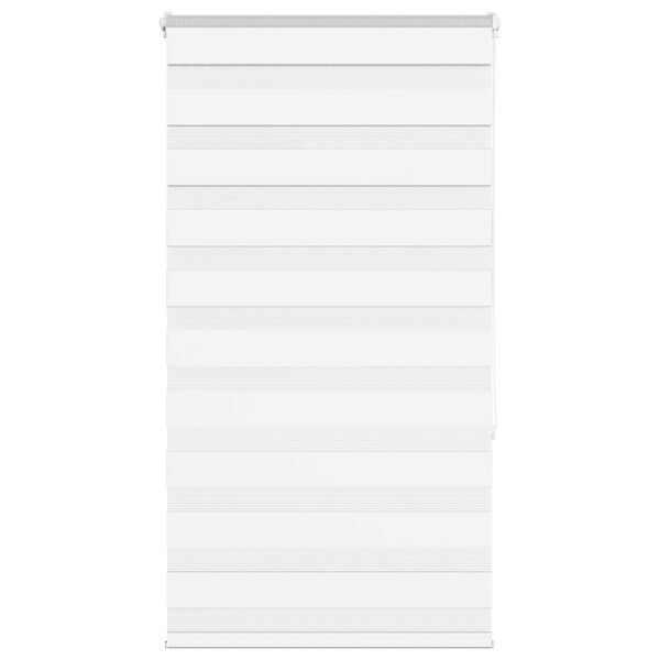 vidaXL Estor cebra blanco 80x150 cm tejido ancho 75,9 cm poliéster