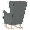 vidaXL Silla mecedora de tela gris oscuro 74x90x102 cm
