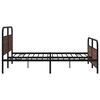 vidaXL Estructura de cama sin colchón metal roble marrón 180x200 cm