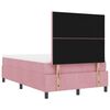 vidaXL Cama tipo Box Spring con colch&oacute;n Rosa 120 x 190 cm Terciopelo