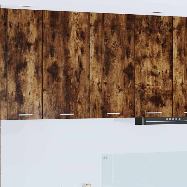 vidaXL Mueble colgante con puerta Riga Roble ahumado 80 x 31 x 80 cm