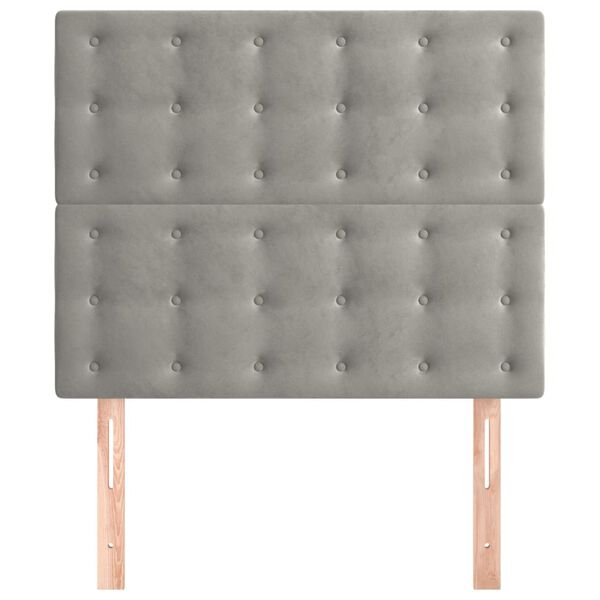 vidaXL Cabecero gris claro 80x5x118/128 cm terciopelo