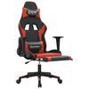 vidaXL Silla gaming con reposapi&eacute;s cuero sint&eacute;tico negro rojo