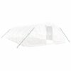 vidaXL Invernadero con estructura de acero blanco 50 m&sup2; 10x5x2,3 m