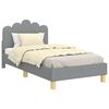 vidaXL Cama para ni&ntilde;os con cabecero Gris Claro 80 x 160 cm Tela