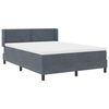 vidaXL Cama tipo Box Spring Gris oscuro 200 x 140 cm Terciopelo
