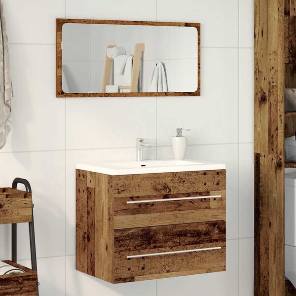vidaXL Mueble de ba&ntilde;o para lavabo de madera antigua 60x38,5x48 cm