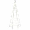 vidaXL &Aacute;rbol de Navidad en asta de bandera 200 LED blanco c&aacute;lido 180cm