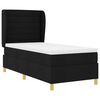 vidaXL Cama con Somier y Colch&oacute;n Gris Oscuro 90x190 cm de Tela Negro