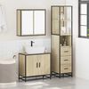 vidaXL Set de muebles de baño 3 pzas madera contrachapada roble Sonoma