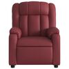 vidaXL Sillón masaje reclinable eléctrico cuero sintético rojo tinto