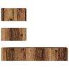 vidaXL Conjunto de mueble de TV 4 pcs Madera envejecida