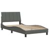 vidaXL Estructura de cama sin colch&oacute;n Hanko tela gris oscuro 90x200 cm