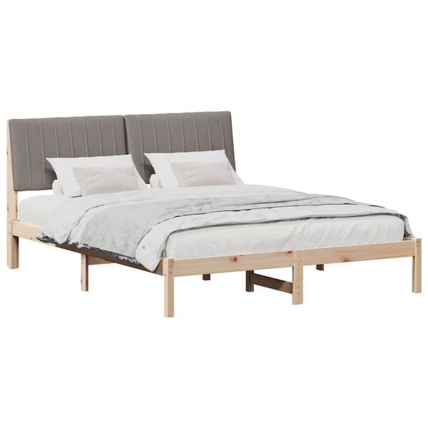 vidaXL Estructura de cama Marr&oacute;n 160 x 200 cm Madera de pino macizo