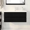 vidaXL Gabinete para Lavabo con puerta Roble negro 100 x 39 x 62 cm