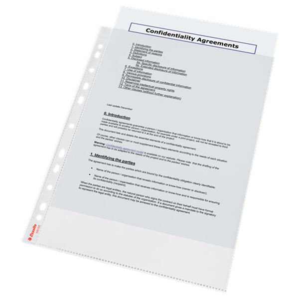 Esselte Funda de pl&aacute;stico resistente 100 piezas A4