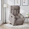 vidaXL Sillón eléctrico reclinable elevable de tela gris taupe