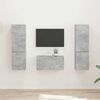 vidaXL Conjunto de mueble de TV 5 pcs Gris Concreto