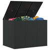 vidaXL Baúl para cojines de jardín ratán PE negro 145x100x103 cm