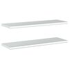 vidaXL Estantes de pared 2 uds acero inoxidable plateado 100x30 cm