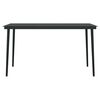 vidaXL Juego de comedor de jardín 7 piezas con cojines negro