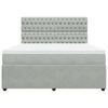 vidaXL Cama box spring con colch&oacute;n terciopelo gris claro 180x200 cm